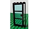 invID: 262229167 P-No: 30179c03  Name: Door, Frame 1 x 4 x 6 with 4 Holes on Top and Bottom with Black Door with 3 Panes and Square Handle with Fixed Trans-Light Blue Glass (30179 / x39c01)