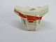 invID: 263420856 P-No: 11260pb01  Name: Minifigure Armor Space with Square Shoulder Protection with Silver Grille and Orange Markings Pattern