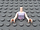 invID: 266241330 P-No: FTGpb001c01  Name: Torso Mini Doll Girl Lavender Top with Flower Pattern, Light Nougat Arms with Hands
