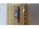 invID: 266463359 P-No: 93273pb027  Name: Slope, Curved 4 x 1 x 2/3 Double with 'BE60054' and Red and White Danger Stripes Pattern (Sticker) - Set 60054