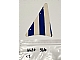 invID: 266937810 P-No: sailbb20  Name: Cloth Sail Triangular 15 x 22 with Blue Thick Stripes Pattern