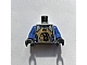 invID: 267568547 P-No: 973pb0346c01  Name: Torso Castle Knights Kingdom II Lion with Crown Pattern / Blue-Violet Arms / Black Hands
