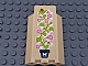invID: 269558504 P-No: 87421pb032  Name: Panel 3 x 3 x 6 Corner Wall without Bottom Indentations with Lattice, Potted Plant, White Butterfly and Ladybird Pattern (Sticker) - Set 41108