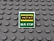 invID: 269706420 P-No: 15210pb044  Name: Road Sign 2 x 2 Square with Open O Clip with Bus and 'BUS STOP' on Green Background Pattern (Sticker) - Set 60154
