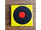 invID: 269792612 P-No: 3068pb0866  Name: Tile 2 x 2 with Black Circle with Red Center (Vinyl Record) Pattern (Sticker) - Set 268