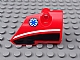 invID: 269997525 P-No: 87086pb013  Name: Technic, Panel Fairing # 2 Small Smooth Short, Side B with EMT Star of Life Pattern (Sticker) - Set 8068