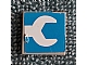 invID: 270702643 P-No: 3068pb0152  Name: Tile 2 x 2 with White Wrench Head on Blue Background Pattern (Sticker) - Set 6378