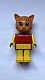 invID: 271252301 M-No: fab3f  Name: Fabuland Cat - Charlie Cat, Brown Head, Yellow Legs and Arms, Red Top
