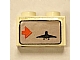 invID: 271501047 P-No: 3004pb018L  Name: Brick 1 x 2 with Red Arrow on Left Side pointing Right & Airplane Pattern (Sticker) - Set 6396