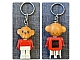 invID: 272591597 G-No: KCF30  Name: Monkey 2 Key Chain - Twisted Metal Chain, Black LEGO Logo on Back