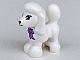 invID: 264979004 P-No: 11575pb02  Name: Dog, Friends, Poodle with Lime Eyes, Black Nose and Mouth, and Dark Purple and Medium Lavender Bow Pattern