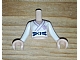 invID: 276443669 P-No: FTGpb025c01  Name: Torso Mini Doll Girl White Karate Top with Black Belt Pattern, Light Nougat Arms with Hands with White Sleeves