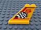 invID: 277874346 P-No: 2340pb002L  Name: Tail 4 x 1 x 3 with Black and White Checkered Flag, Red Line and Number 5 Pattern Model Left Side (Sticker) - Set 8225