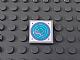 invID: 277875237 P-No: 3068pb0996  Name: Tile 2 x 2 with Dark Pink Dolphin on Medium Azure Radar Pattern (Sticker) - Set 41015