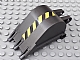 invID: 278288587 P-No: 2950pb01L  Name: Technic Digger Bucket 4 x 4 x 9 with 3 Teeth and Black and Yellow Danger Stripes Pattern Model Left Side (Sticker) - Set 7707