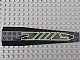 invID: 278289895 P-No: 45301pb005  Name: Wedge 16 x 4 Triple Curved with Reinforcements with Lime Geometric Pattern (Sticker) - Sets 7707 / 7713