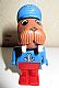 invID: 280908178 M-No: fab12g  Name: Fabuland Walrus - Wilfred Walrus (Captain), Red Legs, Blue Hat and Top with Anchor