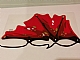 invID: 283661920 P-No: 38765  Name: Plastic Wing Dragon with Black Spines, Dark Red Splotches, and Gold Ovals on Red Background Pattern, Sheet of 2