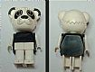 invID: 167358615 M-No: fab10a  Name: Fabuland Bear - Peter Panda, White Head, Legs and Arms, Black Top