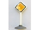 Lot ID: 285580185 P-No: bb0131pb01c01 Name: Road Sign with Post, Diamond with Black & White Border Major Road Pattern, Type 1 Base invID: 285580185 P-No: bb0131pb01c01 Name: Road Sign with Post, Diamond with Black & White Border Major Road Pattern, Type 1 Base