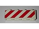 invID: 285687520 P-No: 3010pb167  Name: Brick 1 x 4 with Red Danger Stripes Pattern on One Side (Sticker) - Set 6606