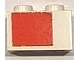 invID: 285797709 P-No: 3004pb070  Name: Brick 1 x 2 with Red Rectangle Pattern (Sticker) - Set 6375-2