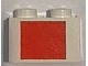 invID: 285797754 P-No: 3004pb070  Name: Brick 1 x 2 with Red Rectangle Pattern (Sticker) - Set 6375-2