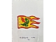 invID: 287675312 P-No: x376px1a  Name: Cloth Flag 8 x 5 Wave with Red Border and Green Dragon Pattern - Double-Sided Print