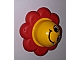 invID: 288476284 P-No: pri067pb02  Name: Primo Rattle Flower with 8 Red Petals and Smiley Face Pattern