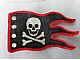 invID: 289842446 P-No: x376px4  Name: Cloth Flag 8 x 5 Wave with Red Border and Skull and Crossbones Pattern