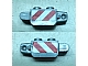 invID: 290001454 P-No: 30386pb04  Name: Hinge Brick 1 x 2 Locking with Red and White Danger Stripes Pattern on Both Sides (Stickers) - Set 60073