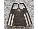 invID: 290650498 P-No: 522px2  Name: Minifigure Cape Cloth, Standard - Starched Fabric - 4.0cm Height with Black Back and Stripes Pattern
