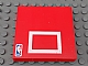invID: 290755765 P-No: 3754pb05  Name: Brick 1 x 6 x 5 with White Rectangle and NBA Logo (Basketball Backboard) Pattern