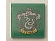 invID: 292334017 P-No: 3068pb1684  Name: Tile 2 x 2 with HP 'SLYTHERIN' House Crest on Green Background Pattern (Sticker) - Set 75956