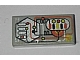 invID: 292398686 P-No: 3069px25  Name: Tile 1 x 2 with Silver, Orange, Yellow, Black Circuitry Pattern