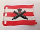 invID: 293839403 P-No: 84624  Name: Plastic Flag 7 x 4 with Crossed Cannons over Red Stripes Pattern