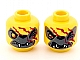 invID: 293952296 P-No: 3626cpb0893  Name: Minifigure, Head Dual Sided Alien Chima Wolf with Orange Eye, Dark Gray Face and Red Scars, Closed Mouth / Open Mouth Pattern (Winzar) - Hollow Stud