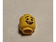 invID: 294274562 P-No: 3626cpb1064  Name: Minifigure, Head Male Black Eyebrows, Open Mouth Smile with Dimples, White Teeth and Red Tongue Pattern - Hollow Stud