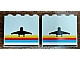 invID: 295371218 P-No: 4215pb005  Name: Panel 1 x 4 x 3 with Black Airplane and Multicolor Stripes Pattern (Sticker) - Set 6440
