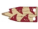 invID: 296721281 P-No: 39019  Name: Cloth Flag 6.5 x 4 Wave with Dark Red Triangles and Dark Tan Lines on Tan Background Pattern