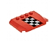 invID: 297875823 P-No: 52031pb039  Name: Wedge 4 x 6 x 2/3 Triple Curved with Checkered Flag with Red Outline Pattern (Sticker) - Set 4643