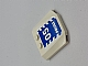 invID: 297897228 P-No: 45677pb050  Name: Wedge 4 x 4 x 2/3 Triple Curved with Blue and White Danger Stripes and White 