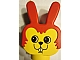 invID: 299486742 P-No: dupbunnyheadpb2  Name: Duplo Figure Head Animal 2 x 2 Base Bunny / Rabbit with Round Eyes and No Whiskers