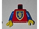 invID: 302722926 P-No: 973px138c01  Name: Torso Castle Crusaders Gold Lion Shield Pattern / Blue Arms / Yellow Hands