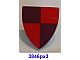 invID: 295416624 P-No: 3846px3  Name: Minifigure, Shield Triangular  with Red/Maroon Quarters Pattern