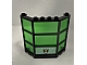invID: 303953610 P-No: 30185c05pb01  Name: Window Bay 3 x 8 x 6 with Trans-Green Glass and Police Shield Logo Pattern