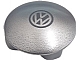 invID: 302861148 P-No: 2654pb018  Name: Plate, Round 2 x 2 with Rounded Bottom with Black VW Logo on Silver Background Pattern