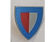 invID: 305809720 P-No: 3846p47  Name: Minifigure, Shield Triangular  with Red and Gray Halves and Blue Border Pattern
