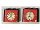 invID: 305838062 P-No: BA005pb02  Name: Stickered Assembly 3 x 1 x 2 with Clock Pattern on Both Sides (Stickers) - Set 379-1 - 2 Brick 1 x 3
