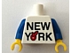 invID: 306600645 P-No: 973pb2326c01  Name: Torso 'NEW YORK' Big Red Apple Pattern / Blue Arms / Yellow Hands